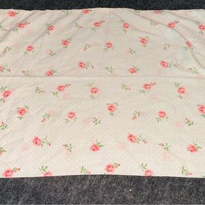 Vintage Floral Pink and Cream Standard Pillow Case